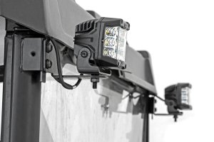 Polaris Ranger XP 1000 NorthStar Premium LED Light - Rear - Rough Country - RR Cage Mount Flood Pair - Black - '21-'23